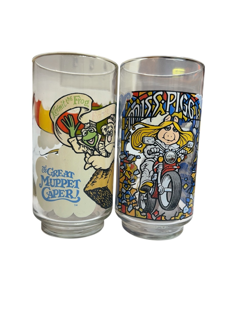 Muppet Glasses – Kermit & Miss Piggy Colorful Character Tumblers